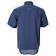STOCK Camicia clergy manica corta filafil blu s2