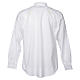 STOCK Clergy shirt in white mixed cotton, long sleeves s2