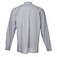 STOCK Camicia clergy manica lunga misto grigio chiaro s2