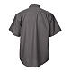 STOCK Camicia clergyman manica corta popeline grigio scuro s2