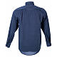 STOCK Camicia clergy manica lunga filafil blu s2