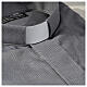 Collarhemd mit Langarm aus leicht zu bügelnden Baumwoll-Polyester-Mischgewebe mit Diagonalmuster in der Farbe Grau Cococler s2