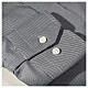 Collarhemd mit Langarm aus leicht zu bügelnden Baumwoll-Polyester-Mischgewebe mit Diagonalmuster in der Farbe Grau Cococler s5