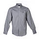 Clerical shirt Long sleeves easy-iron mixed cotton Grey s1