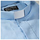 Collarhemd mit Langarm aus leicht zu bügelnden Baumwoll-Polyester-Mischgewebe mit Diagonalmuster in der Farbe Hellblau Cococler s2