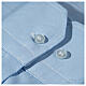 Collarhemd mit Langarm aus leicht zu bügelnden Baumwoll-Polyester-Mischgewebe mit Diagonalmuster in der Farbe Hellblau Cococler s4