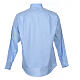 Collarhemd mit Langarm aus leicht zu bügelnden Baumwoll-Polyester-Mischgewebe mit Diagonalmuster in der Farbe Hellblau Cococler s6