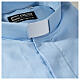 Chemise clergy Cococler m. longues Repassage facile Diagonale Mixte coton Bleu clair s2