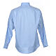 Chemise clergy Cococler m. longues Repassage facile Diagonale Mixte coton Bleu clair s6