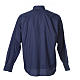 Collarhemd mit Langarm aus leicht zu bügelnden Baumwoll-Polyester-Mischgewebe mit Diagonalmuster in der Farbe Blau Cococler s2