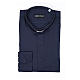 Collarhemd mit Langarm aus leicht zu bügelnden Baumwoll-Polyester-Mischgewebe mit Diagonalmuster in der Farbe Blau Cococler s3