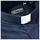 Camisa Clergy Manga Larga Planchado Facil Diagonal Mixto Algodón Azul Cococler s2