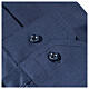 Camisa Clergy Manga Larga Planchado Facil Diagonal Mixto Algodón Azul Cococler s5