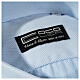 Collarhemd mit Langarm aus leicht zu bügelnden Baumwoll-Polyester-Mischgewebe mit Fischgrätenmuster in der Farbe Hellblau Cococler s3