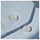 Collarhemd mit Langarm aus leicht zu bügelnden Baumwoll-Polyester-Mischgewebe mit Fischgrätenmuster in der Farbe Hellblau Cococler s6