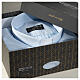 Collarhemd mit Langarm aus leicht zu bügelnden Baumwoll-Polyester-Mischgewebe mit Fischgrätenmuster in der Farbe Hellblau Cococler s7