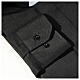 Collarhemd mit Langarm aus leicht zu bügelnden Baumwoll-Polyester-Mischgewebe mit Fischgrätenmuster in der Farbe Schwarz Cococler s5
