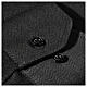 Collarhemd mit Langarm aus leicht zu bügelnden Baumwoll-Polyester-Mischgewebe mit Fischgrätenmuster in der Farbe Schwarz Cococler s6