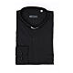 Camicia clergy M. Lunga Facile stiro Spigato Misto cotone Nero Cococler s3