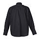 Pastor Long Sleeve Shirt easy-iron mixed herringbone cotton Black Cococler s2