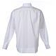 Clergy shirt long sleeves solid colour mixed cotton White Cococler s6