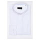 Camisa clergy M/L uma cor misto algodão branco Cococler s3