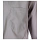 Clergy shirt long sleeves solid colour mixed cotton Light Grey Cococler s2