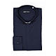 Collarhemd mit Langarm aus Baumwoll-Polyester-Mischgewebe in der Farbe Blau s3