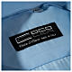 Camisa clergy M/L uma cor misto algodão azul claro Cococler s3