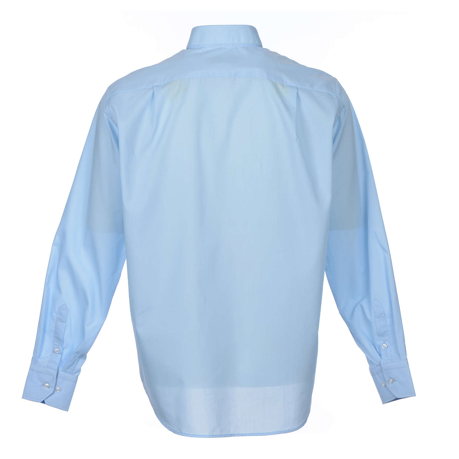 Long Sleeve Priest Shirt in light blue solid color mixed | online sales ...