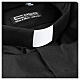 Long-sleeve clergy shirt solid color mixed cotton Black Cococler s2