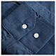 Collarhemd mit Langarm aus Baumwoll-Polyester-Mischgewebe einfarbig Jeansblau Cococler s4