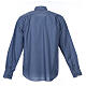 Collarhemd mit Langarm aus Baumwoll-Polyester-Mischgewebe einfarbig Jeansblau Cococler s5