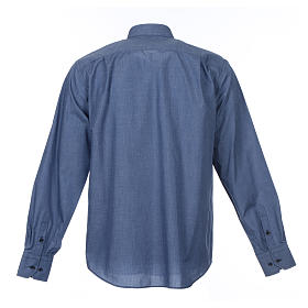 Clergy shirt long sleeves solid colour mixed cotton Jeans