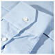 Clergy shirt long sleeves fil-à-fil mixed cotton Light Blue Cococler s5