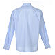 Clergy shirt long sleeves fil-à-fil mixed cotton Light Blue Cococler s6