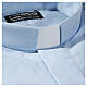 Koszula kapłańska długi rękaw, bawełna mieszana błękitna Cococler s2