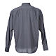 Clerical shirt long sleeves fil-à-fil mixed cotton Grey Cococler s5