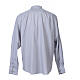 Clergy shirt long sleeves fil-à-fil mixed cotton Light Grey Cococler s6