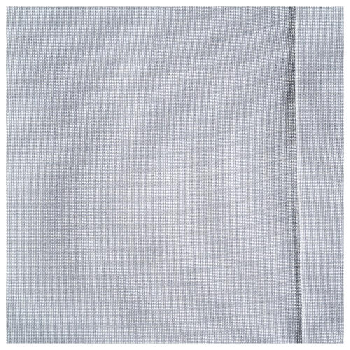 Koszula kapłańska długi rękaw, bawełna mieszana jasnoszara Cococler 4
