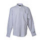 Clerical Chambray Shirt light grey long sleeve, mixed cotton Cococler s1