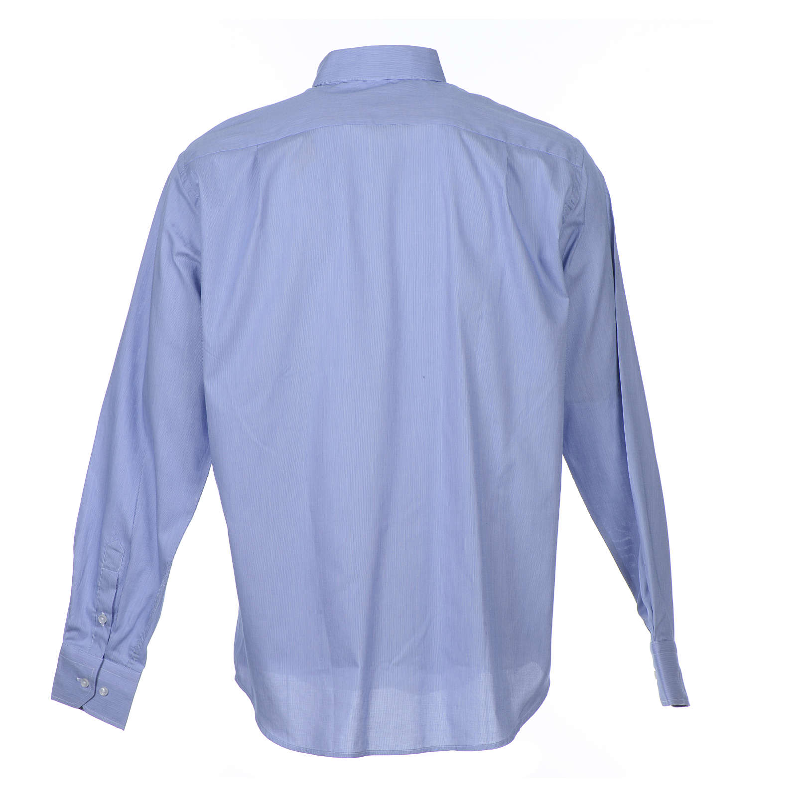 Blue clerical shirt pure cotton, long sleeve, Prestige line | online ...