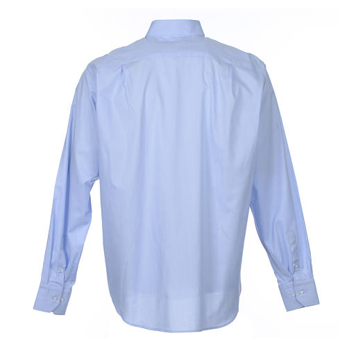 Collarhemd mit Langarm Linie Prestige aus Baumwollmischung in der Farbe Himmelblau Cococler 2