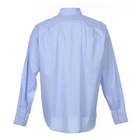 Camisas de Sacerdote: Camisa sacerdote M/L linha Prestige algodão misto azul
