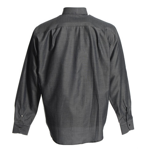 Camicia clergy cotone poliestere grigio Cococler 2
