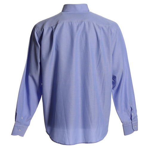 Clergyman shirt in sky blue polyester cotton Cococler 2