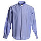 Chemise clergy coton polyester bleu clair Cococler s1