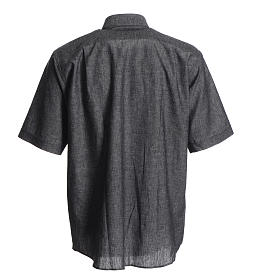 Clerical Shirts and collars: Clerical shirt in grey linen and cotton