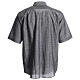 Clerical shirt in grey linen and cotton Cococler s6