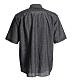 Camisa para sacerdote linho algodão cinzenta Cococler s2